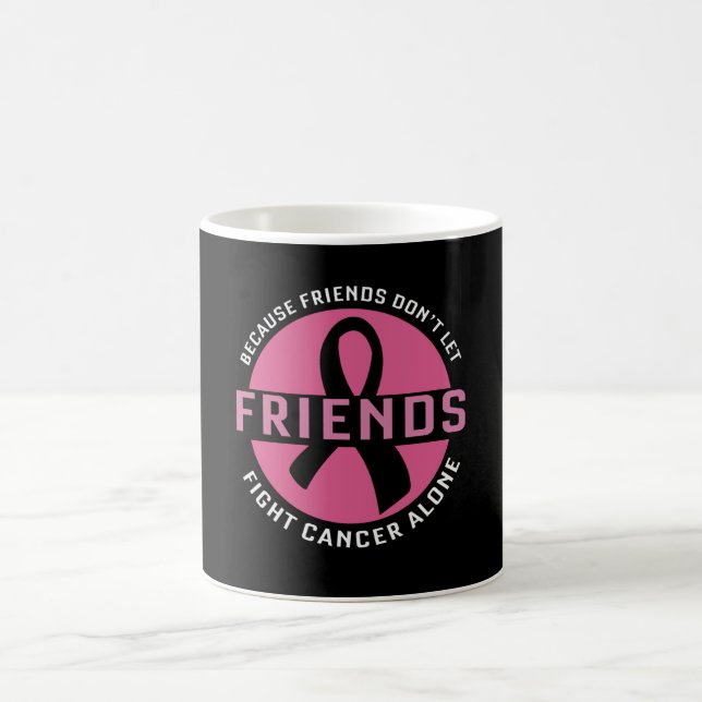 Cute Breast Cancer Awareness Friends Support Unity Coffee Mug (Center)