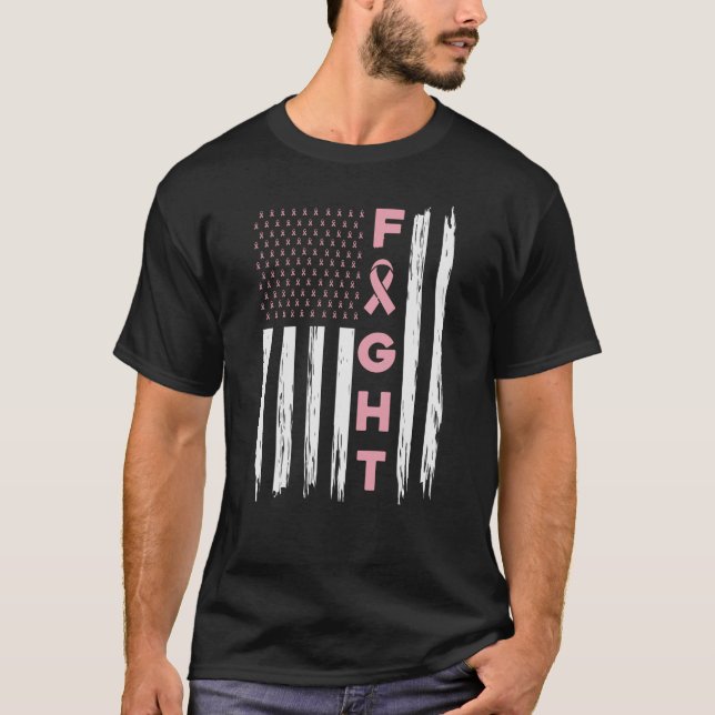 Cute Breast Cancer Awareness Friends Unity Fight T-Shirt (Front)