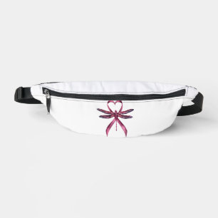 Cute Breast Cancer Heart Dragonflies Awareness Wom Bum Bags