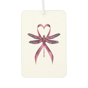 Cute Breast Cancer Heart Dragonflies Awareness Wom Car Air Freshener