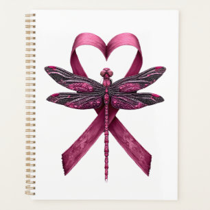 Cute Breast Cancer Heart Dragonflies Awareness Wom Planner