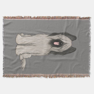 Cute Briard Cartoon Dog Decorative Throw Blanket