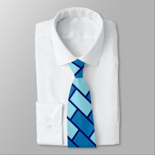 Cute Brick Stripe Blue  Tie