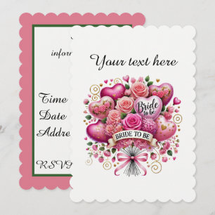 Cute Bridal Shower Balloons flowers Invitation