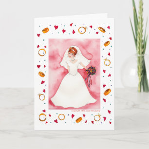 Cute Bridal Shower Bride Wedding Engagement Card