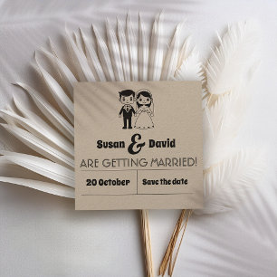 Cute Bride and Groom Save The Date