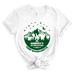 Cute Bride Camping Bachelorette Tri-Blend Shirt