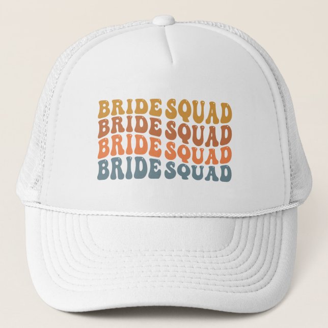 Cute Bride Squad word art  Trucker Hat (Front)