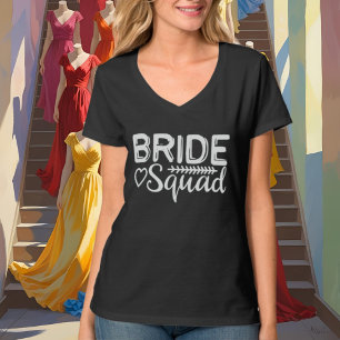 Cute Bride squad word art wedding T-Shirt