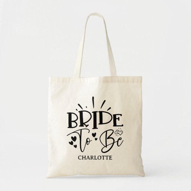 Cute  Bride To Be Wedding Tote Bag (Front)