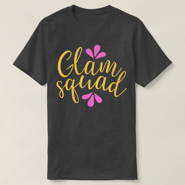 Cute Bridesmaid Bachelorette Party Bride Glam Squa T-Shirt (Design Front)