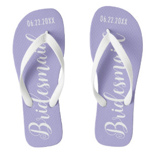 Cute Bridesmaid Lavender Purple Thongs