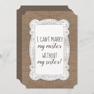 Cute Bridesmaid / Maid of Honour Proposal Invitation