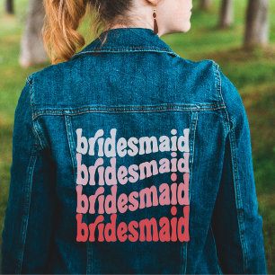 cute bridesmaid women's denim jacket