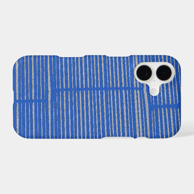 Cute Bright Blue Unique Modern Stripe Pattern Cool (Back (Horizontal))