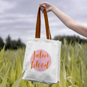 Cute Bright Bold Feminine Latin Blood Tote Bag