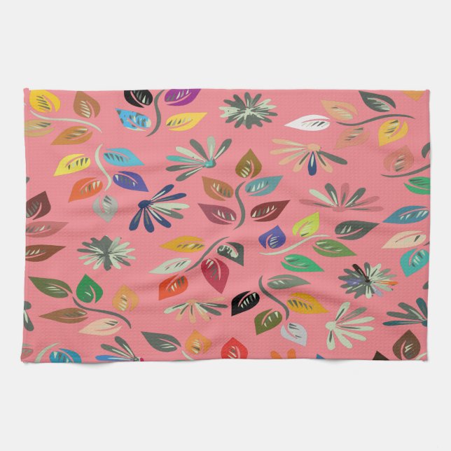 Cute Bright Colourful Tea Towel (Horizontal)