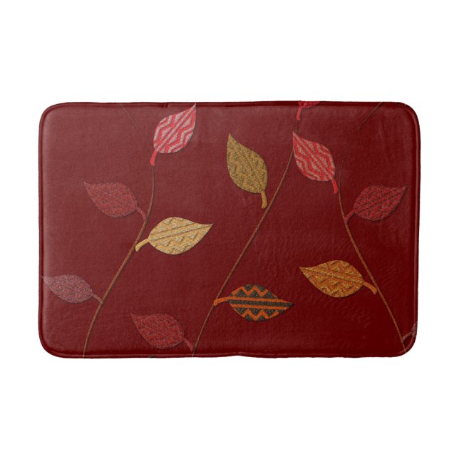 Cute Bright Leaves Bathmat (Front)