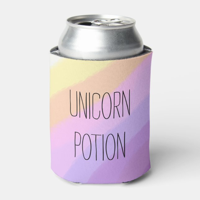 cute bright neon brushstrokes unicorn colours can cooler (Can Front)