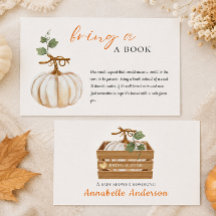 Cute bring a book Pumpkin Baby Shower