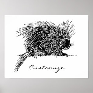 Cute Bristly Hedgehog Thunder_Cove Poster
