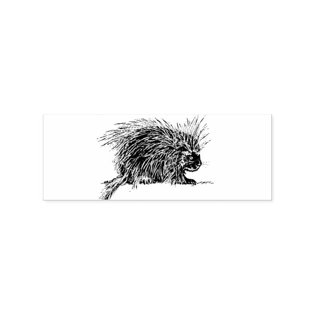 Cute Bristly Hedgehog Thunder_Cove Rubber Stamp (Imprint)