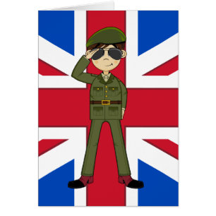 Cute British Army Soldier Card