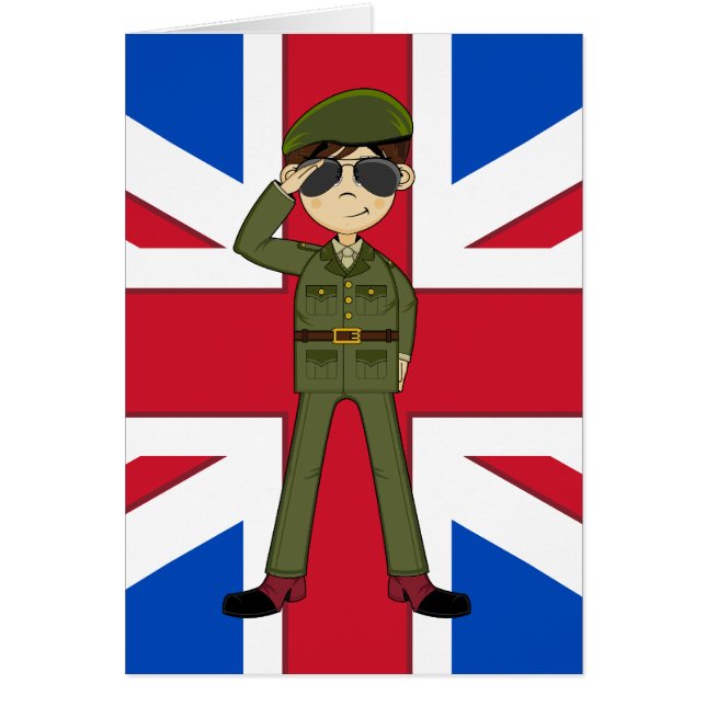Cute British Army Soldier Card (Front)