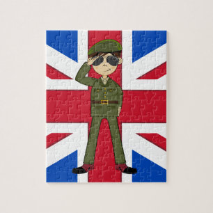 Cute British Army Soldier Jigsaw Puzzle