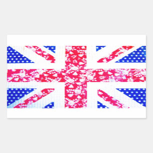 Cute British Flag Rectangular Sticker