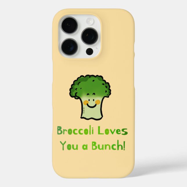 Cute Broccoli Pun Cartoon Design Case-Mate iPhone Case (Back)