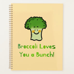 Cute Broccoli Pun Cartoon Design Planner
