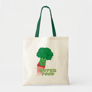 Cute Broccoli Vegetable Super food Tote Bag