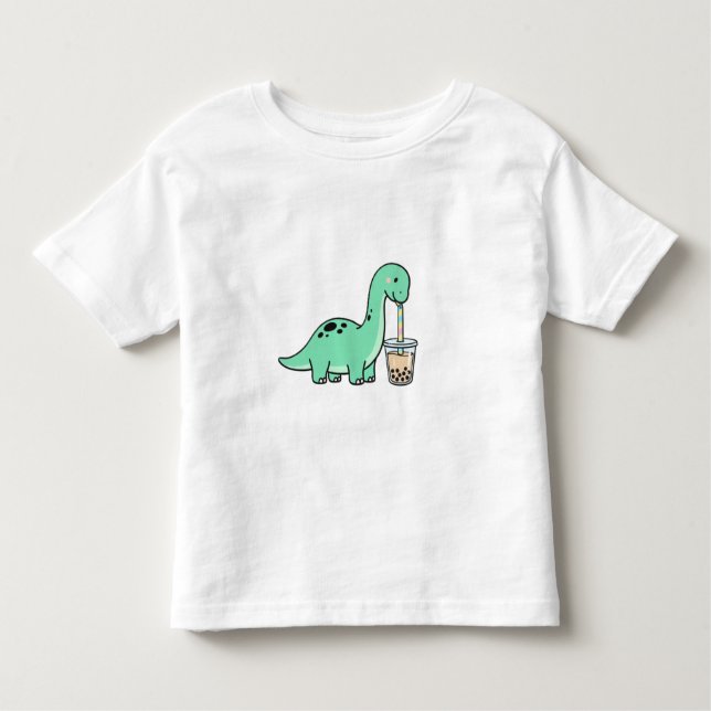 Cute Bronto Drinking Juice for Kids 🧃 Toddler T-Shirt (Front)