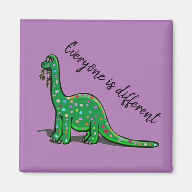 Cute Brontosaurus Dinosaur Magnet (Front)