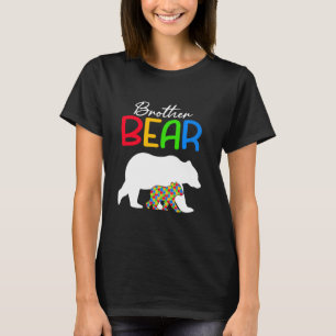 Cute Brother Bear Autism Awareness Autistic Family T-Shirt