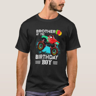 Cute Brother Of A Monster Truck Birthday Boy Party T-Shirt