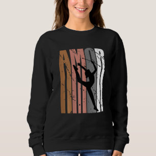 Cute Brown Amor Life Motivational Rhythmic Gymnast Sweatshirt