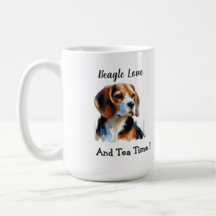Cute Brown beagle Personalise Coffee Mug