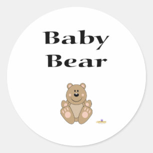 Cute Brown Bear Baby Bear Classic Round Sticker