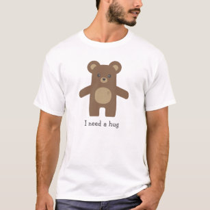 Cute Brown Bear Hug T-Shirt