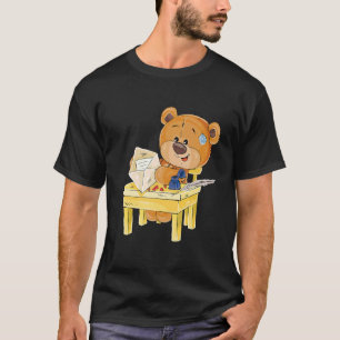 Cute Brown Bear Sitting On A Chair T-Shirt