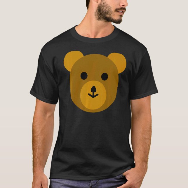 Cute Brown Bear Teddy Bear T-Shirt (Front)