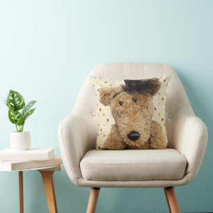 Cute Brown Bear With Polka Dots Cushion