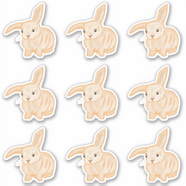 Cute Brown Bunny Rabbit - 9x cut-out. (Front)