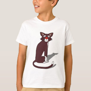 Cute Brown Cat Boys T-Shirt Fun Cat Lover