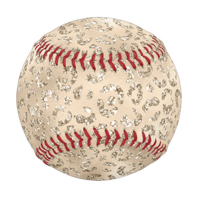 Cute brown Cheetah Leopard Skin Print Pattern Baseball (Front)