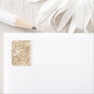 Cute brown Cheetah Leopard Skin Print Pattern Return Address Label