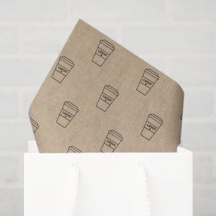 Cute Brown Coffee Cup Coffee Shop Tissue Paper