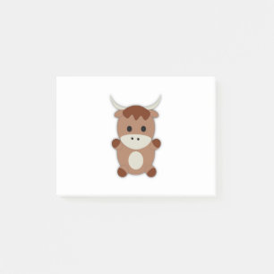Cute Brown Cow Post-it Notes